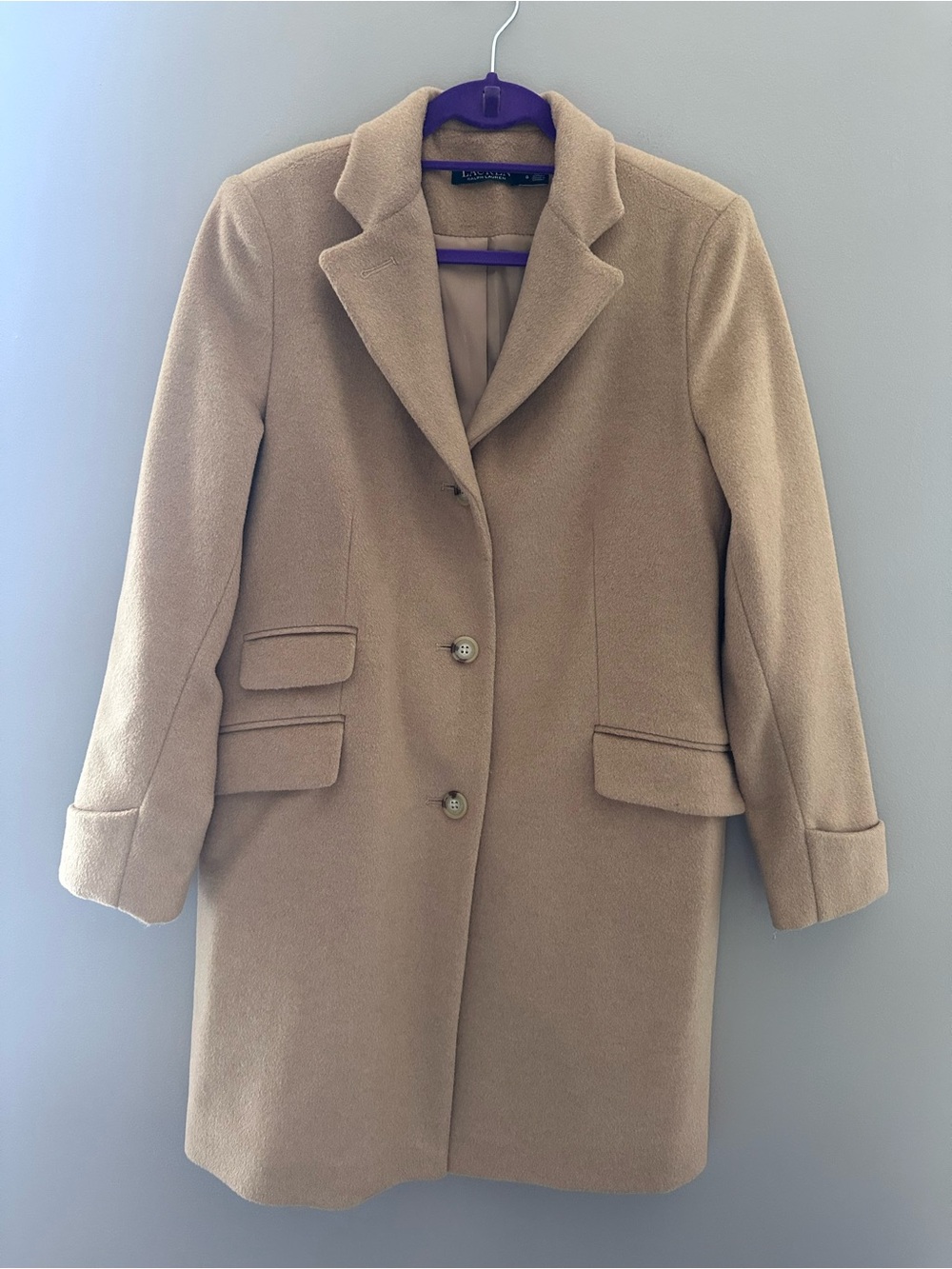 Lauren Camel Coat Like New 8 Wool